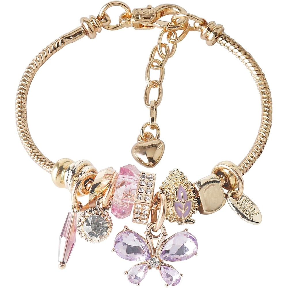 image:imageDS Charm Bracelets for Teen Girls Adjustable Gold Stainless Steel Gift BoxGOLD1