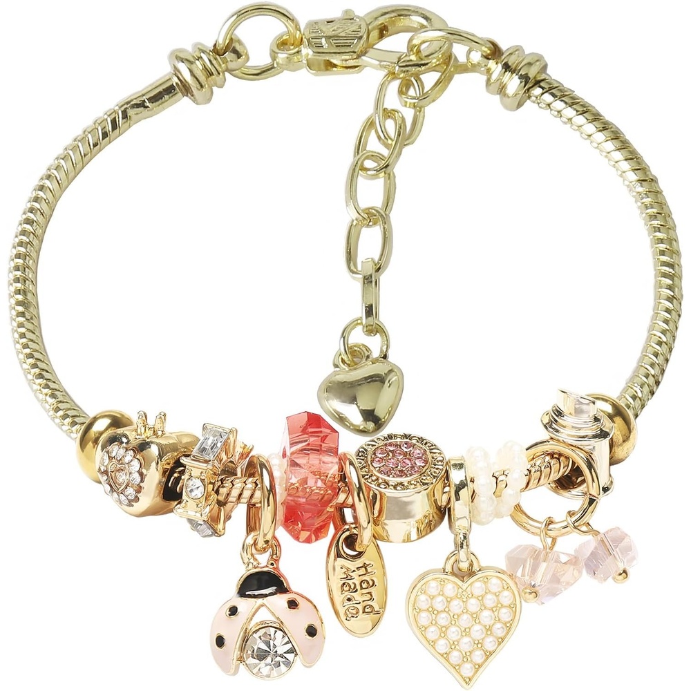 image:imageDS Charm Bracelets for Teen Girls Adjustable Gold Stainless Steel Gift BoxGOLD10
