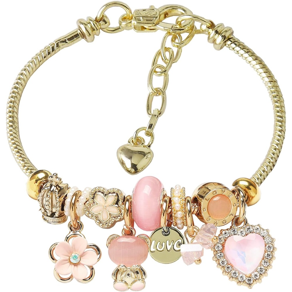 image:imageDS Charm Bracelets for Teen Girls Adjustable Gold Stainless Steel Gift BoxGOLD3