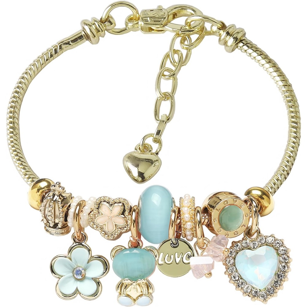 image:imageDS Charm Bracelets for Teen Girls Adjustable Gold Stainless Steel Gift BoxGOLD4