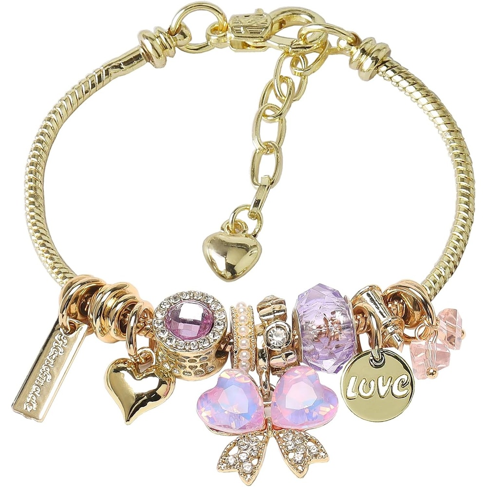 image:imageDS Charm Bracelets for Teen Girls Adjustable Gold Stainless Steel Gift BoxGOLD6