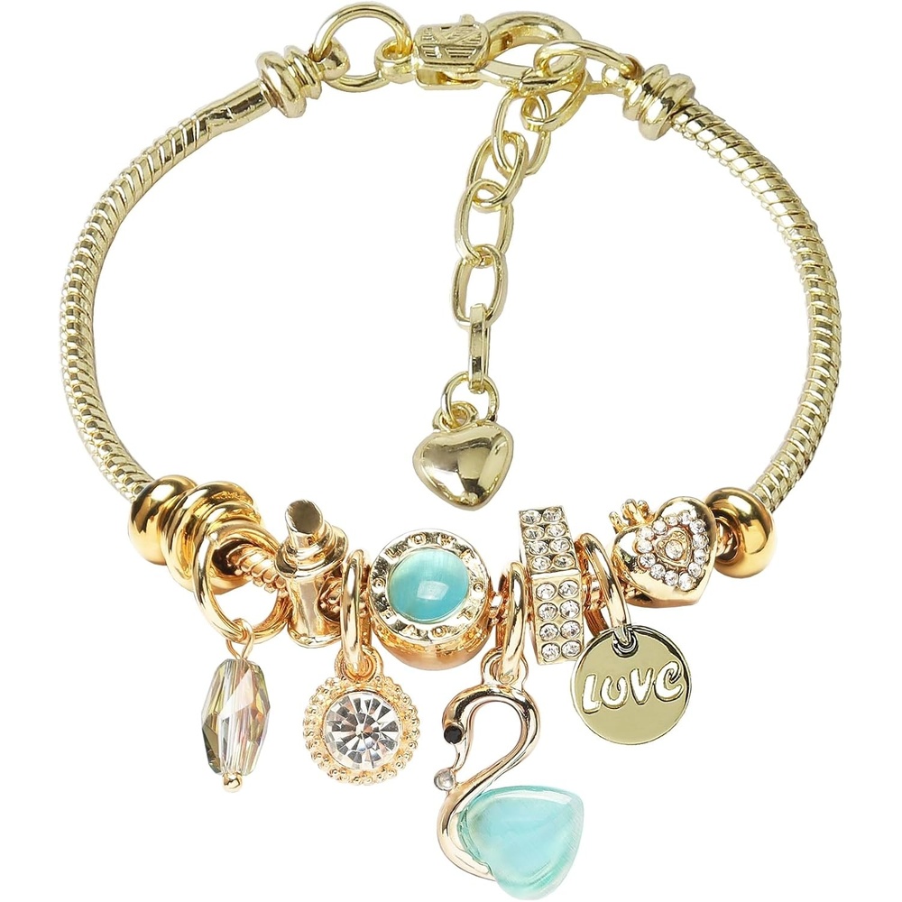 image:imageDS Charm Bracelets for Teen Girls Adjustable Gold Stainless Steel Gift BoxGOLD7