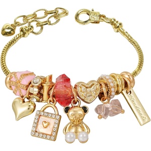 DS Charm Bracelets for Teen Girls Adjustable Gold Stainless Steel Gift Box(GOLD-85)